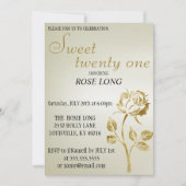Moderner, eleganter Gold Rose Glitzer Save the Dat Date (Vorderseite)