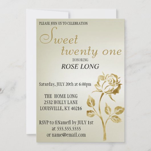 Moderner, eleganter Gold Rose Glitzer Save the Dat Save The Date (Vorderseite)
