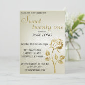Moderner, eleganter Gold Rose Glitzer Save the Dat Save The Date (Stehend Vorderseite)