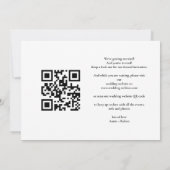 Moderner, eleganter Gold Script Foto QR Code Save The Date (Rückseite)
