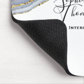 Moderner eleganter Goldlavendel Geode Achat Mousepad (Ecke)