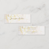 Moderner eleganter Goldmarmor-berufliches Mini Visitenkarte (Vorne/Hinten)