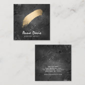 Moderner, eleganter Goldschmiedekünstler Quadratische Visitenkarte (Vorne/Hinten)