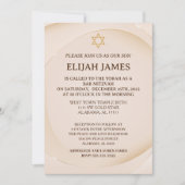 Moderner, eleganter Goldstar von David Bar Mitzvah Einladung (Vorderseite)