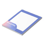 Moderner Eleganter Gradient Blue Pink Makeup Artis Notizblock (Rotiert)