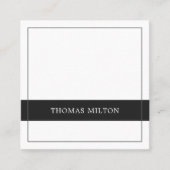 Moderner Eleganter Grauer White Stripe Berater Quadratische Visitenkarte (Vorderseite)