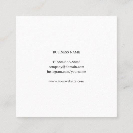 Moderner Eleganter Graurosa Makeup Artist Quadratische Visitenkarte (Rückseite)