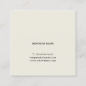 Moderner Eleganter Gray Stripes Consultant Quadratische Visitenkarte (Rückseite)