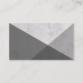 Moderner, eleganter Grey Stone Geometric Consultan Visitenkarte (Rückseite)