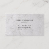 Moderner, eleganter Grey Stone Geometric Consultan Visitenkarte (Vorderseite)
