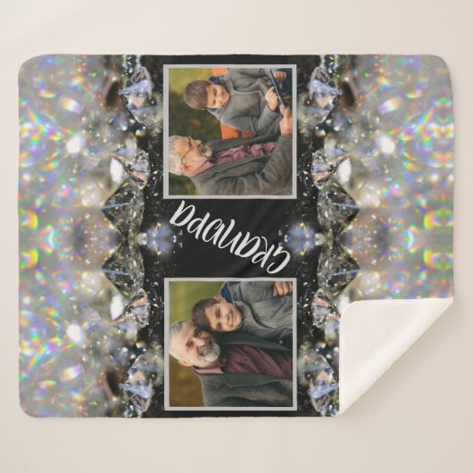 Moderner, eleganter Großvater gestalten Ihre eigen Sherpadecke (Vorderseite (Horizontal))