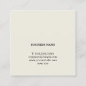 Moderner, eleganter Grüner Beige Stripes-Berater Quadratische Visitenkarte (Rückseite)