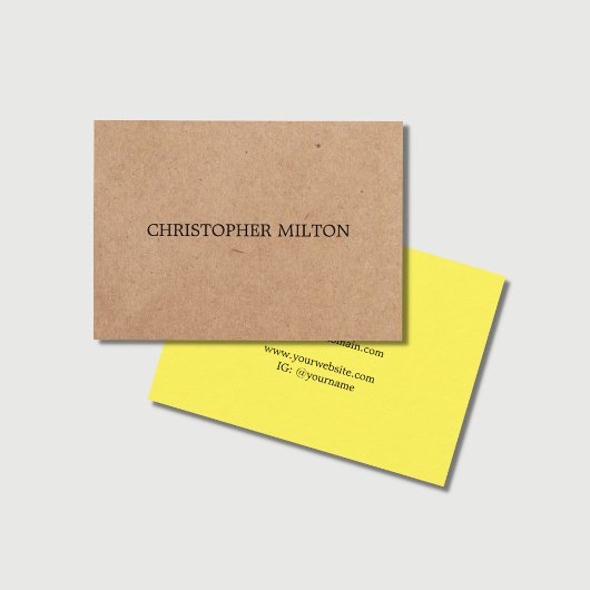 Moderner, eleganter grüner gedruckter KraftPaper-B Visitenkarte