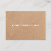 Moderner, eleganter grüner gedruckter KraftPaper-B Visitenkarte (Vorderseite)