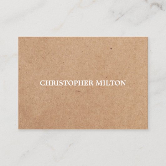 Moderner, eleganter grüner gedruckter KraftPaper-B Visitenkarte (Vorderseite)