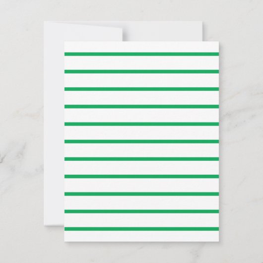 Moderner, eleganter grüner Individuelle Name und U Mitteilungskarte (Rückseite)