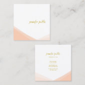 Moderner eleganter handgeschriebener Goldname Quadratische Visitenkarte (Vorne/Hinten)