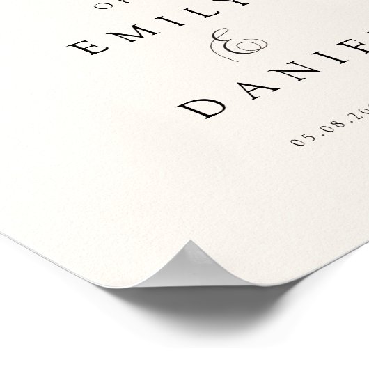 Moderner, eleganter, handschriftlicher Schriftart, Poster (Ecke)