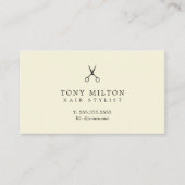Moderner eleganter, hellgelber Friseur Visitenkarte (Vorderseite)