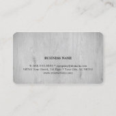 Moderner, eleganter hellgrauer Holzberater Visitenkarte (Rückseite)