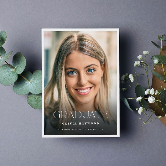 Moderner Eleganter High School Abschluss Ankündigung