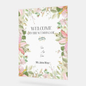 Moderner, eleganter Hochzeitsempfang Acrylschild (Winkel)