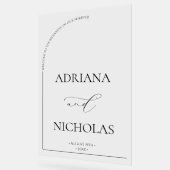 Moderner, eleganter Hochzeitsempfang Acrylschild (Winkel)