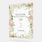 Moderner, eleganter Hochzeitsempfang Acrylschild (Winkel)
