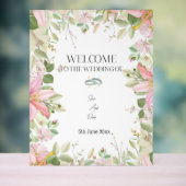 Moderner, eleganter Hochzeitsempfang Acrylschild (Neutral)