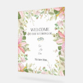 Moderner, eleganter Hochzeitsempfang Acrylschild (Winkel)
