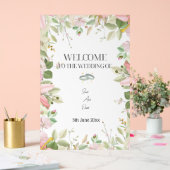 Moderner, eleganter Hochzeitsempfang Acrylschild (Hochzeit)