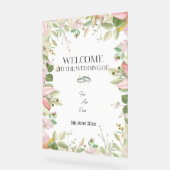 Moderner, eleganter Hochzeitsempfang Acrylschild (Winkel)