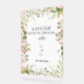 Moderner, eleganter Hochzeitsempfang Acrylschild (Winkel)