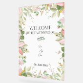 Moderner, eleganter Hochzeitsempfang Acrylschild (Winkel)