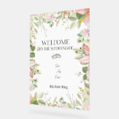 Moderner, eleganter Hochzeitsempfang Acrylschild (Winkel)