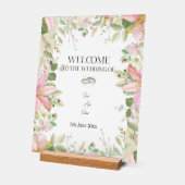 Moderner, eleganter Hochzeitsempfang Acrylschild (Winkel)
