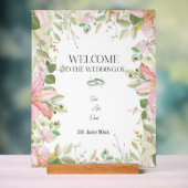 Moderner, eleganter Hochzeitsempfang Acrylschild (Neutral)