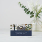 Moderner Eleganter Hochzeitsplaner QR-Code Visitenkarte (Stehend Vorderseite)