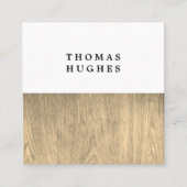 Moderner eleganter Holzberater Quadratische Visitenkarte (Vorderseite)