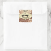 Moderner, eleganter Honig Quadratischer Aufkleber (Tasche)