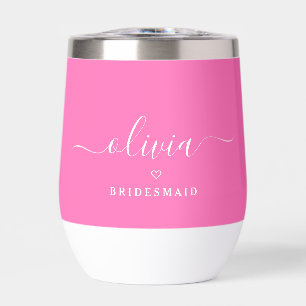 Moderner Eleganter Hot Pink Bridesmaid Individuell