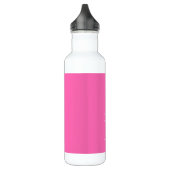 Moderner Eleganter Hot-Pink-Individuelle Name Edelstahlflasche (Links)