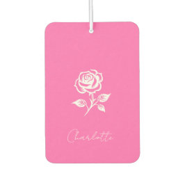 Moderner eleganter Individuelle Name in warmen Ros Autolufterfrischer