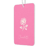 Moderner eleganter Individuelle Name in warmen Ros Autolufterfrischer (Links)