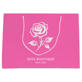 Moderner eleganter Individuelle Name in warmen Ros Große Geschenktüte