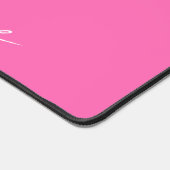 Moderner eleganter Individuelle Name in warmen Ros Schreibtischunterlage (Ecke)