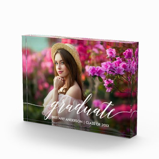 Moderner Eleganter Kalligrafie-Script-Abschluss Fotoblock (Rechts)