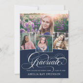 Moderner Eleganter Kalligraphie-Abschluss Einladung (Vorderseite)