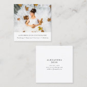 Moderner, eleganter Kleinstfotograf Quadratische Visitenkarte (Vorne/Hinten)