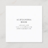 Moderner, eleganter Kleinstfotograf Quadratische Visitenkarte (Rückseite)